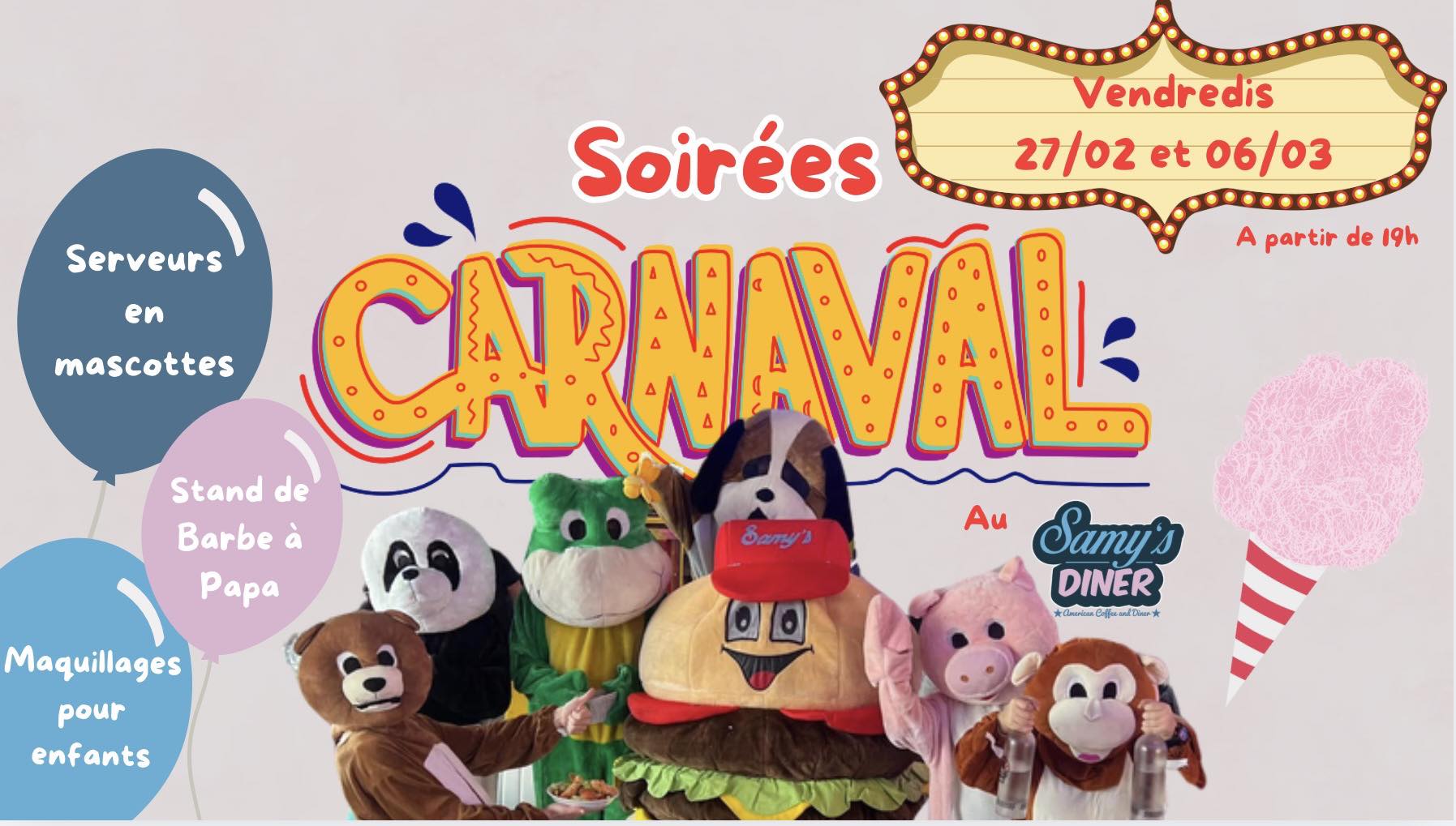 vendredi 6 mars : Soirée Carnaval 
