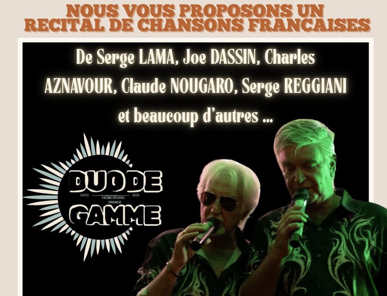Jeudi 29/01: Concert Duo de Gamme