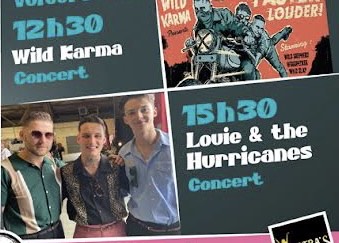dimanche 27 Novembre : 2 concerts ( wild Karma et Louie and the Hurricanes ) 