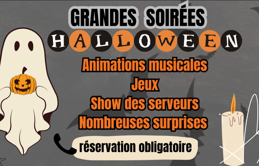 Grande Soirée Halloween du Mardi 28/10 au samedi 1/11